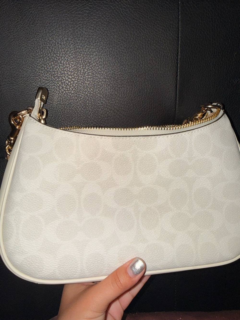 Coach Teri Shoulder Bag in Chalk - Picture 5 of 11